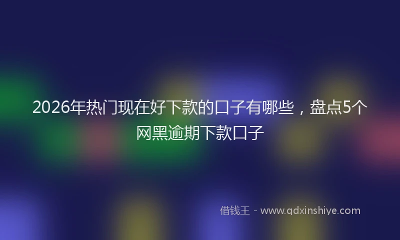 2026年热门现在好下款的口子有哪些，盘点5个网黑逾期下款口子
