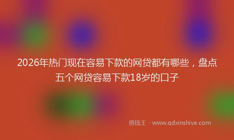 2026年热门现在容易下款的网贷都有哪些，盘点五个网贷容易下款18岁的口子