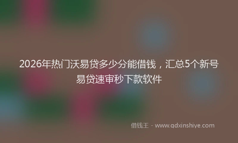 2026年热门沃易贷多少分能借钱，汇总5个新号易贷速审秒下款软件