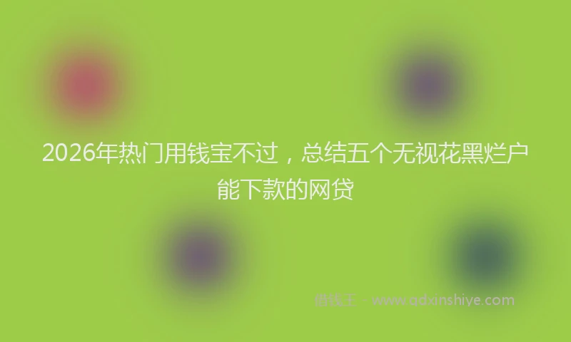 2026年热门用钱宝不过，总结五个无视花黑烂户能下款的网贷