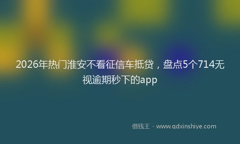 2026年热门淮安不看征信车抵贷，盘点5个714无视逾期秒下的app