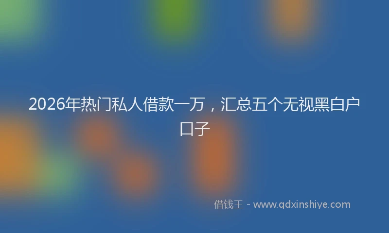 2026年热门私人借款一万，汇总五个无视黑白户口子