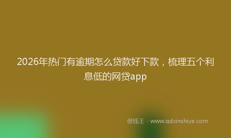 2026年热门有逾期怎么贷款好下款，梳理五个利息低的网贷app