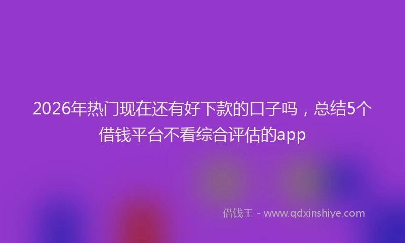 2026年热门现在还有好下款的口子吗，总结5个借钱平台不看综合评估的app