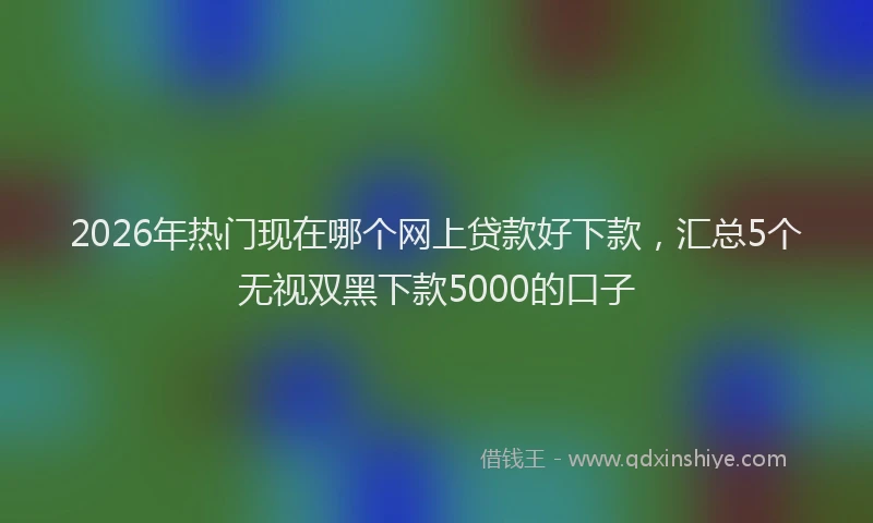 2026年热门现在哪个网上贷款好下款，汇总5个无视双黑下款5000的口子