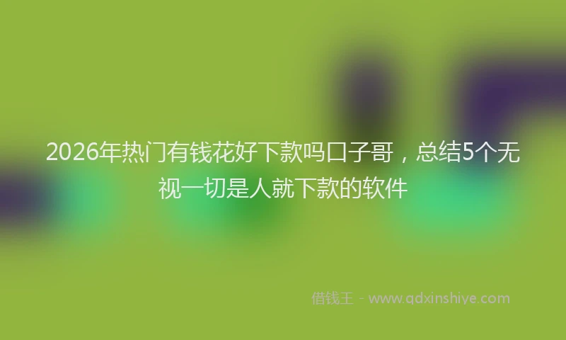 2026年热门有钱花好下款吗口子哥,总结5个无视一切是人就下款的软件