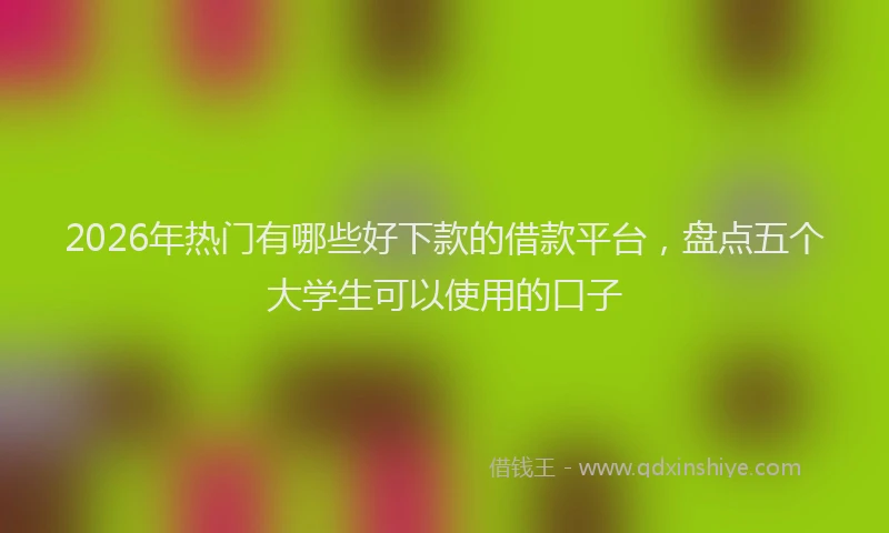 2026年热门有哪些好下款的借款平台，盘点五个大学生可以使用的口子