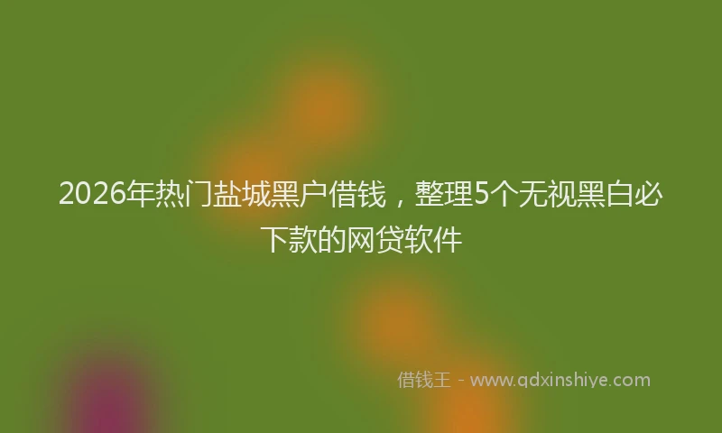 2026年热门盐城黑户借钱，整理5个无视黑白必下款的网贷软件