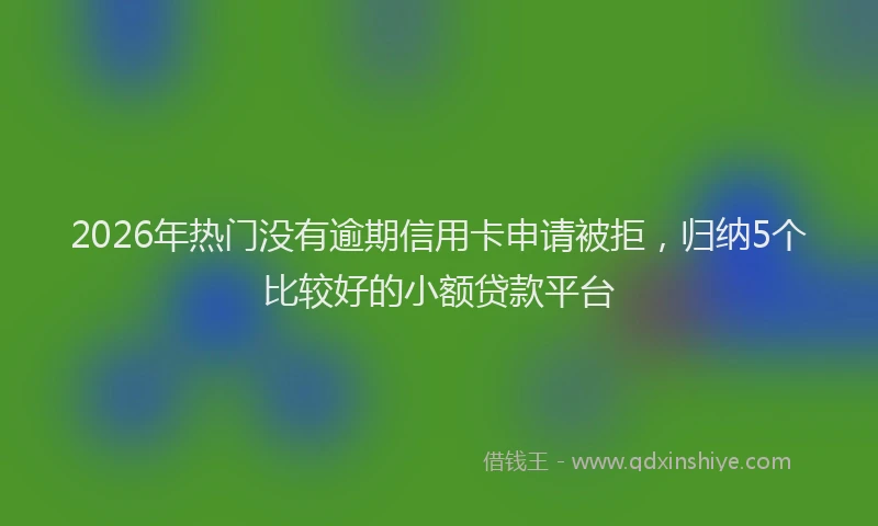 2026年热门没有逾期信用卡申请被拒，归纳5个比较好的小额贷款平台