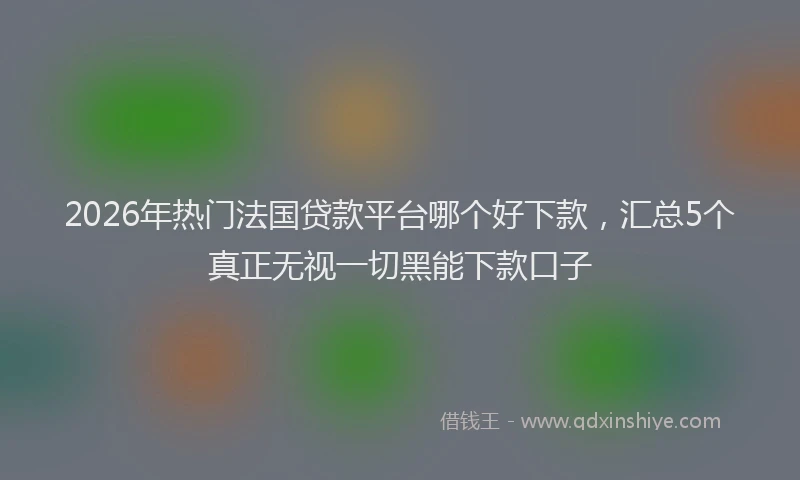 2026年热门法国贷款平台哪个好下款，汇总5个真正无视一切黑能下款口子