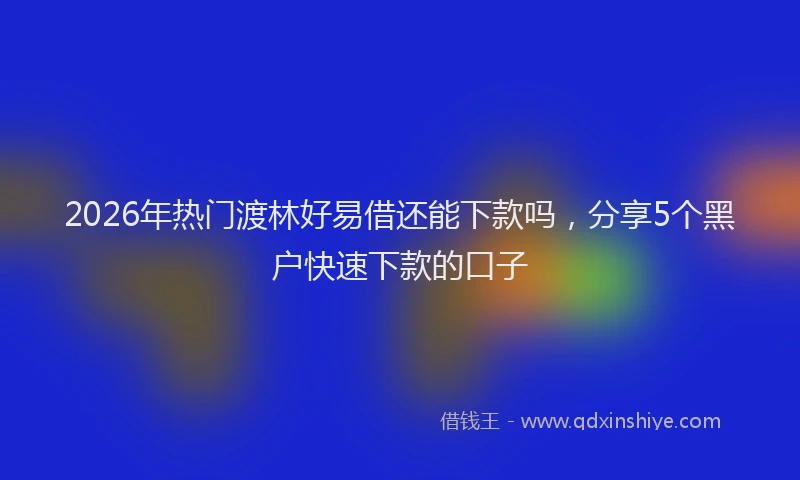 2026年热门渡林好易借还能下款吗，分享5个黑户快速下款的口子