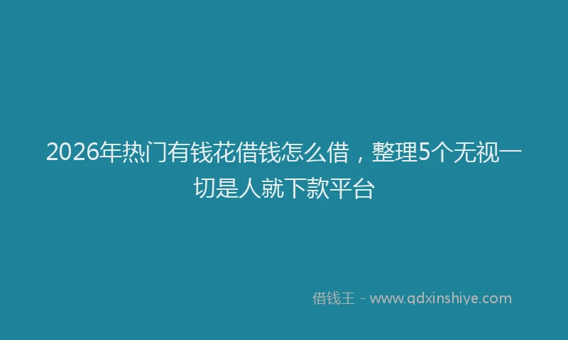 2026年热门有钱花借钱怎么借，整理5个无视一切是人就下款平台