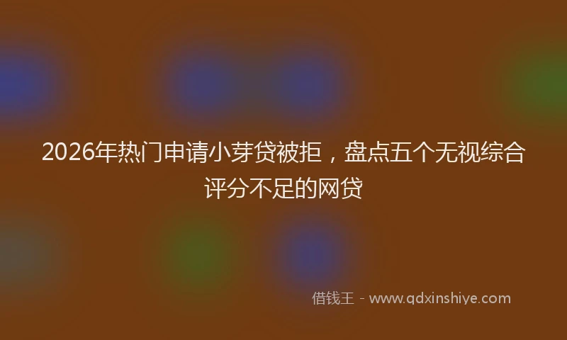 2026年热门申请小芽贷被拒，盘点五个无视综合评分不足的网贷