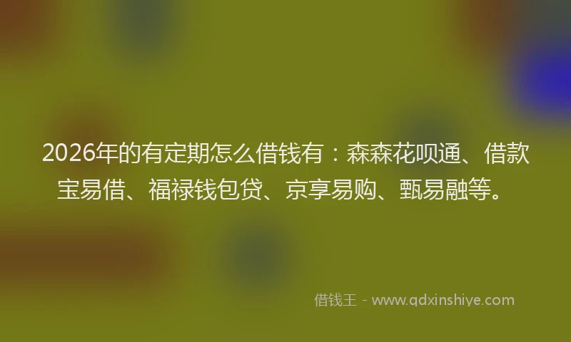 2026年的有定期怎么借钱有：森森花呗通、借款宝易借、福禄钱包贷、京享易购、甄易融等。