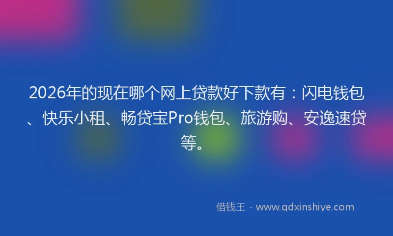 2026年的现在哪个网上贷款好下款有：闪电钱包、快乐小租、畅贷宝Pro钱包、旅游购、安逸速贷等。