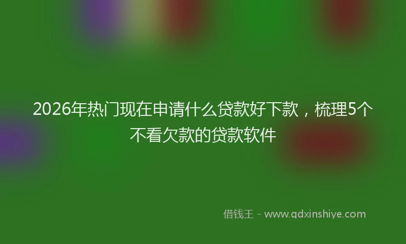 2026年热门现在申请什么贷款好下款，梳理5个不看欠款的贷款软件