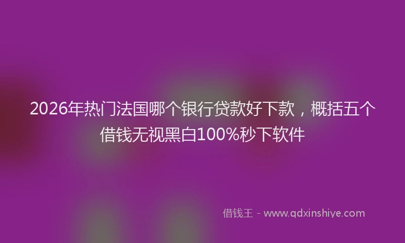 2026年热门法国哪个银行贷款好下款，概括五个借钱无视黑白100%秒下软件