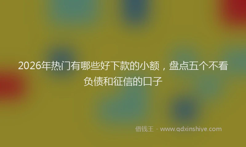2026年热门有哪些好下款的小额，盘点五个不看负债和征信的口子