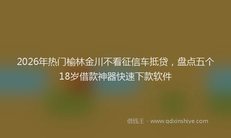 2026年热门榆林金川不看征信车抵贷，盘点五个18岁借款神器快速下款软件