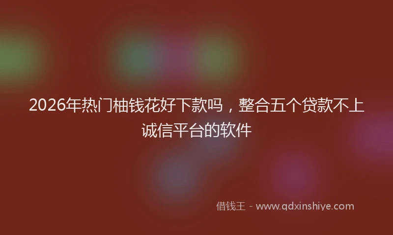 2026年热门柚钱花好下款吗，整合五个贷款不上诚信平台的软件