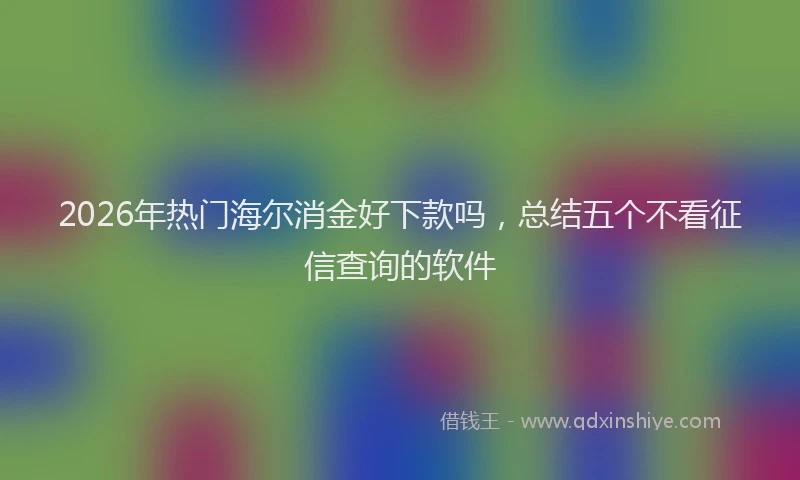 2026年热门海尔消金好下款吗，总结五个不看征信查询的软件