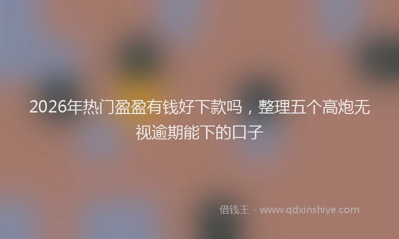 2026年热门盈盈有钱好下款吗，整理五个高炮无视逾期能下的口子