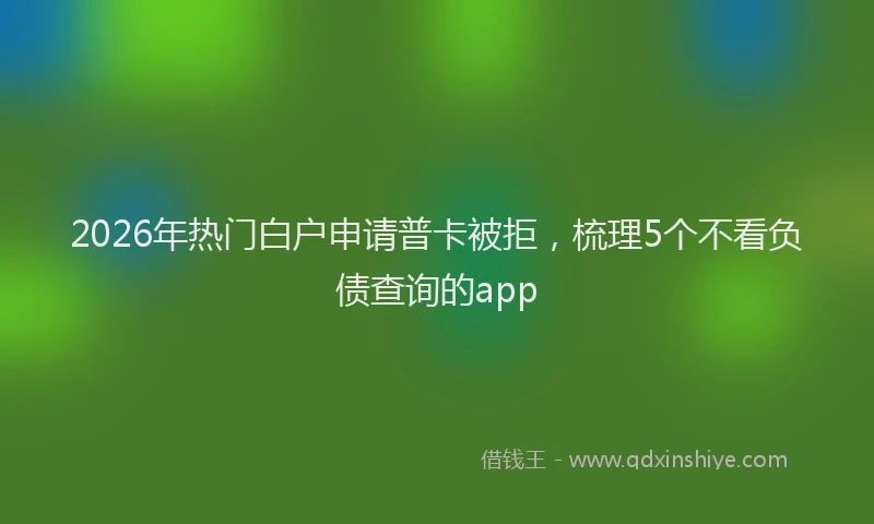 2026年热门白户申请普卡被拒,梳理5个不看负债查询的app
