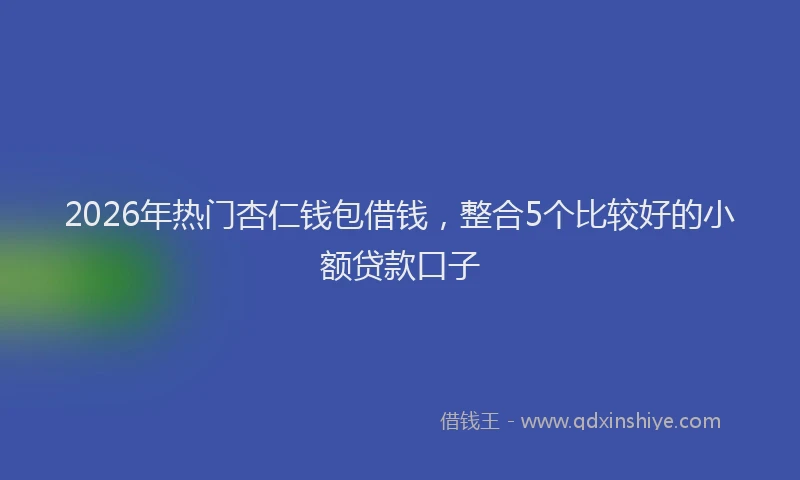 2026年热门杏仁钱包借钱，整合5个比较好的小额贷款口子