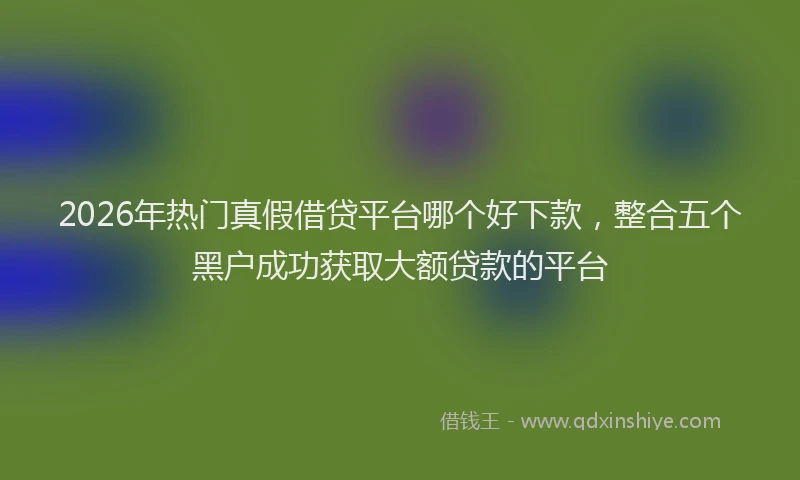 2026年热门真假借贷平台哪个好下款，整合五个黑户成功获取大额贷款的平台