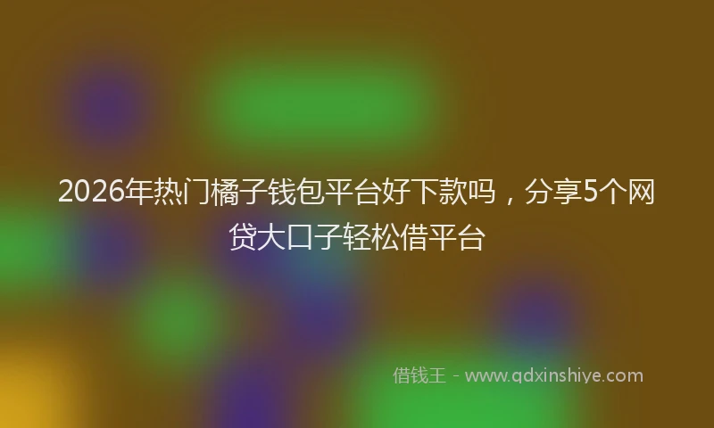 2026年热门橘子钱包平台好下款吗,分享5个网贷大口子轻松借平台