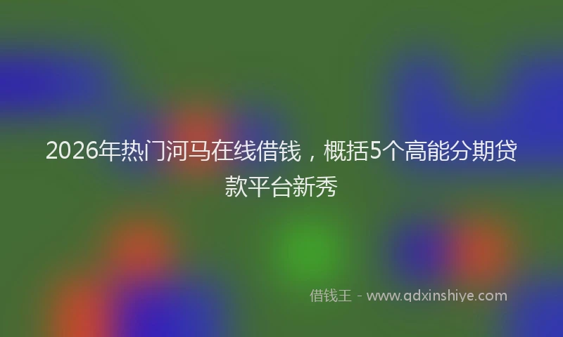 2026年热门河马在线借钱，概括5个高能分期贷款平台新秀