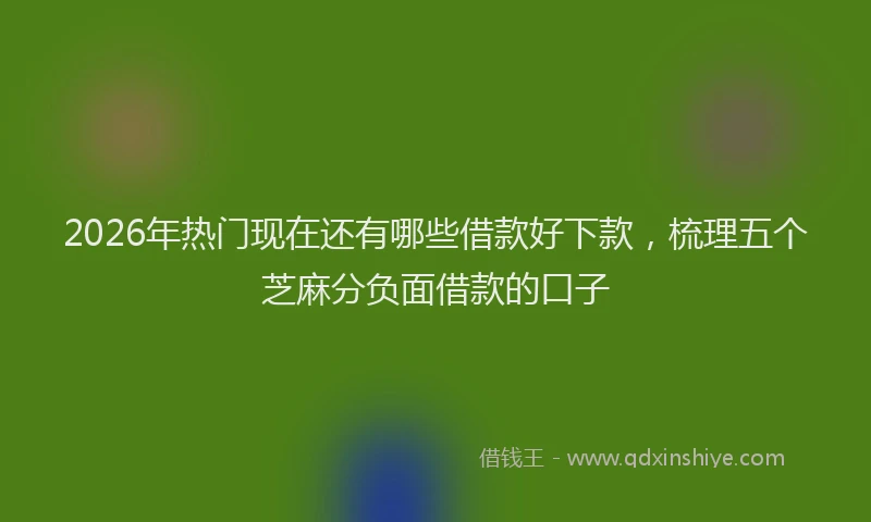 2026年热门现在还有哪些借款好下款，梳理五个芝麻分负面借款的口子
