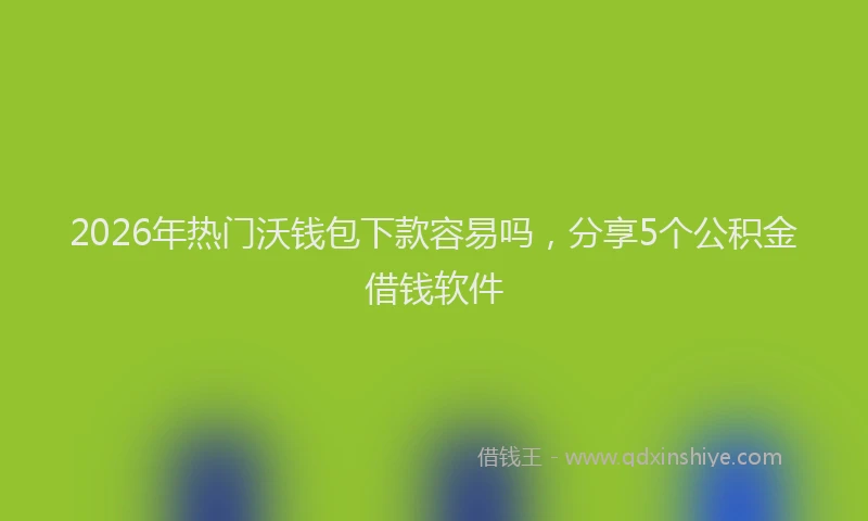 2026年热门沃钱包下款容易吗，分享5个公积金借钱软件