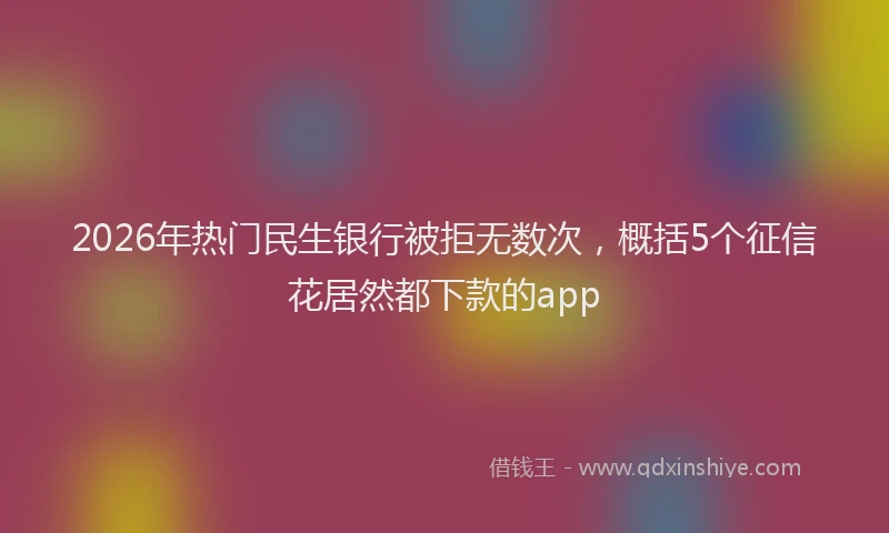 2026年热门民生银行被拒无数次，概括5个征信花居然都下款的app