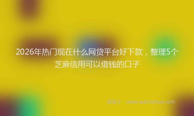 2026年热门现在什么网贷平台好下款，整理5个芝麻信用可以借钱的口子