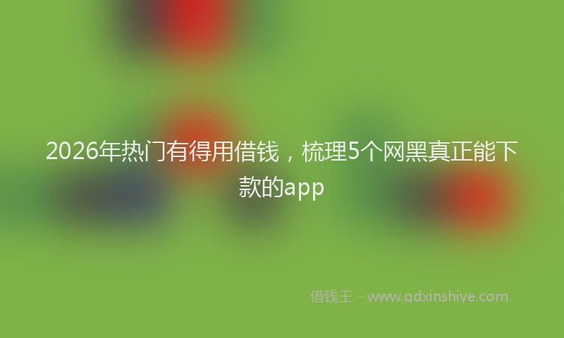 2026年热门有得用借钱，梳理5个网黑真正能下款的app