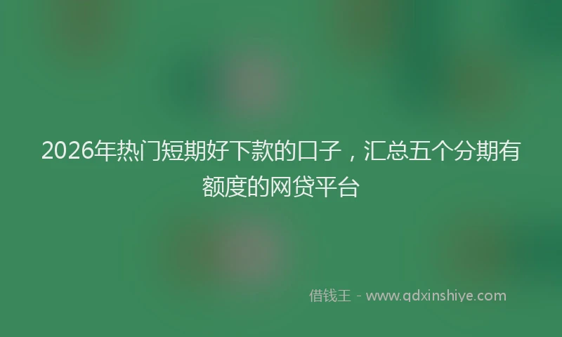 2026年热门短期好下款的口子，汇总五个分期有额度的网贷平台