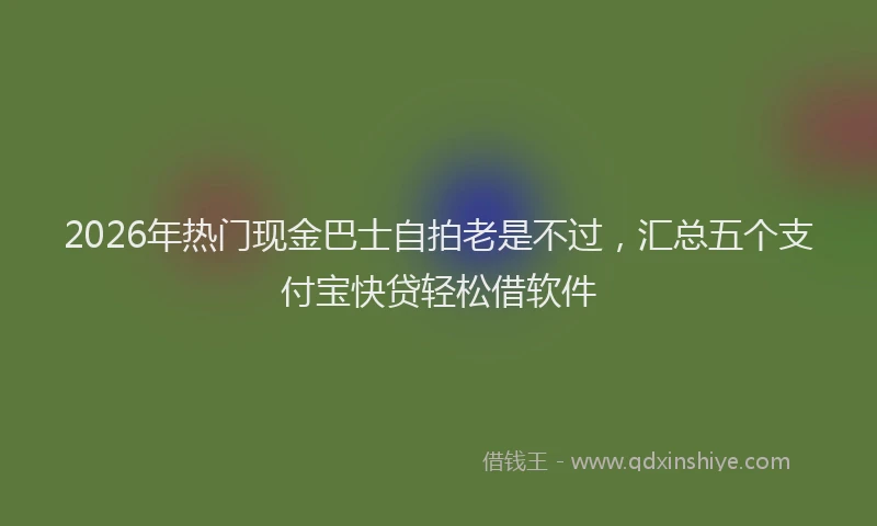 2026年热门现金巴士自拍老是不过，汇总五个支付宝快贷轻松借软件