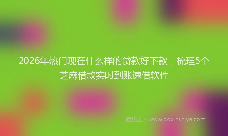 2026年热门现在什么样的贷款好下款，梳理5个芝麻借款实时到账速借软件