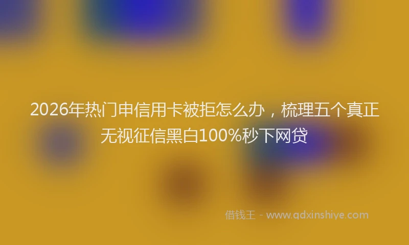 2026年热门申信用卡被拒怎么办，梳理五个真正无视征信黑白100%秒下网贷