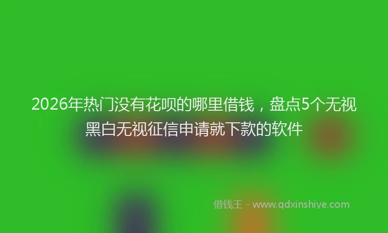 2026年热门没有花呗的哪里借钱，盘点5个无视黑白无视征信申请就下款的软件