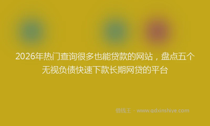 2026年热门查询很多也能贷款的网站，盘点五个无视负债快速下款长期网贷的平台