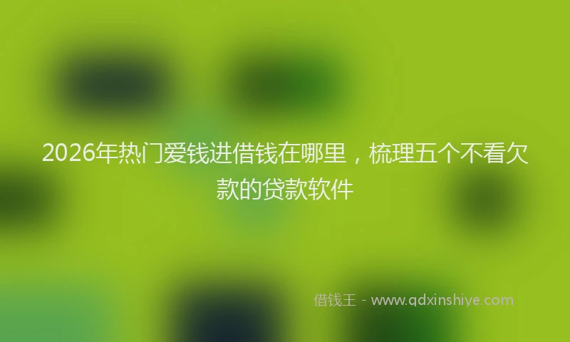 2026年热门爱钱进借钱在哪里，梳理五个不看欠款的贷款软件