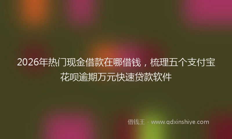 2026年热门现金借款在哪借钱，梳理五个支付宝花呗逾期万元快速贷款软件