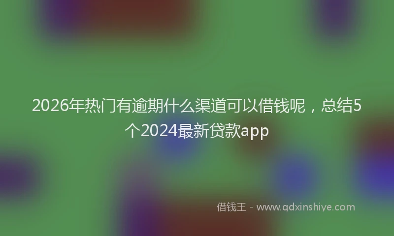 2026年热门有逾期什么渠道可以借钱呢，总结5个2024最新贷款app