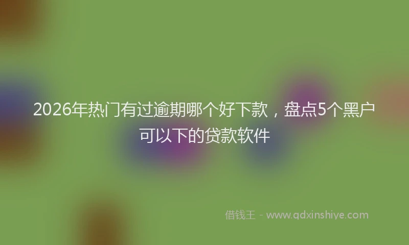 2026年热门有过逾期哪个好下款，盘点5个黑户可以下的贷款软件