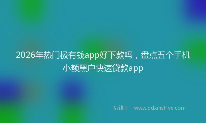 2026年热门极有钱app好下款吗，盘点五个手机小额黑户快速贷款app