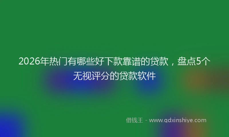 2026年热门有哪些好下款靠谱的贷款，盘点5个无视评分的贷款软件