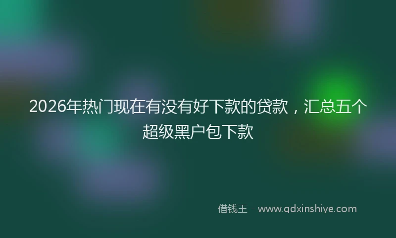 2026年热门现在有没有好下款的贷款，汇总五个超级黑户包下款