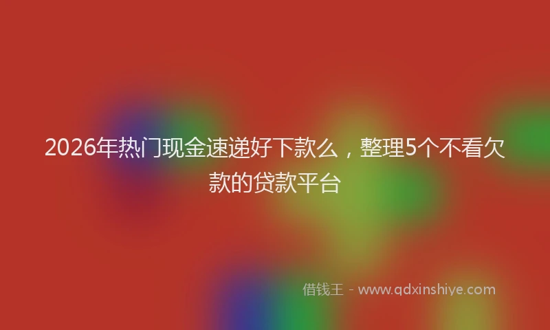 2026年热门现金速递好下款么，整理5个不看欠款的贷款平台